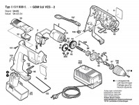 Bosch 0 601 938 656 Gbm 9,6 Ves-2 Cordless Drill 9.6 V / Eu Spare Parts